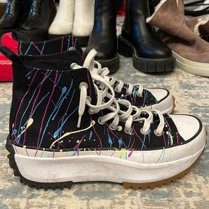 Wmns Run Star Hike High 'Splatter Paint - Black' converse